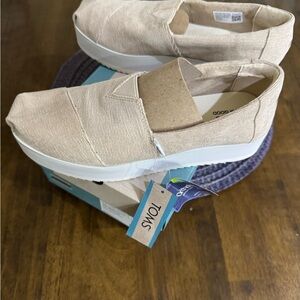TOMS Light Tan Casual Slip-Ons